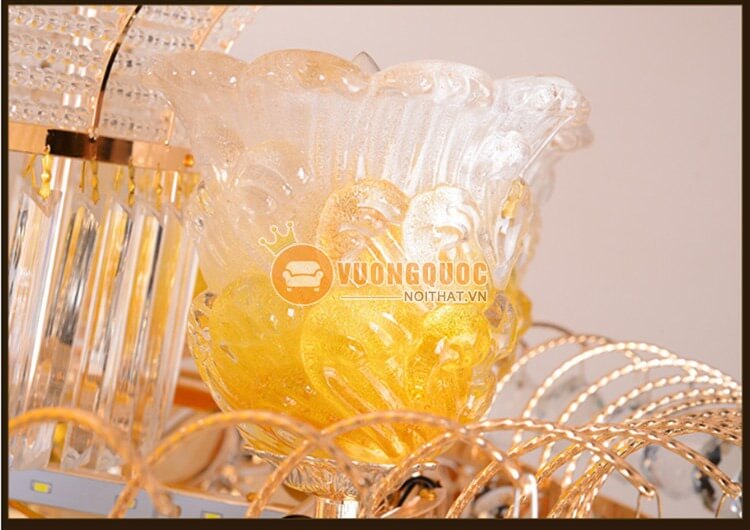 Đèn chùm pha lê ánh sáng vàng lấp lánh CM201-16